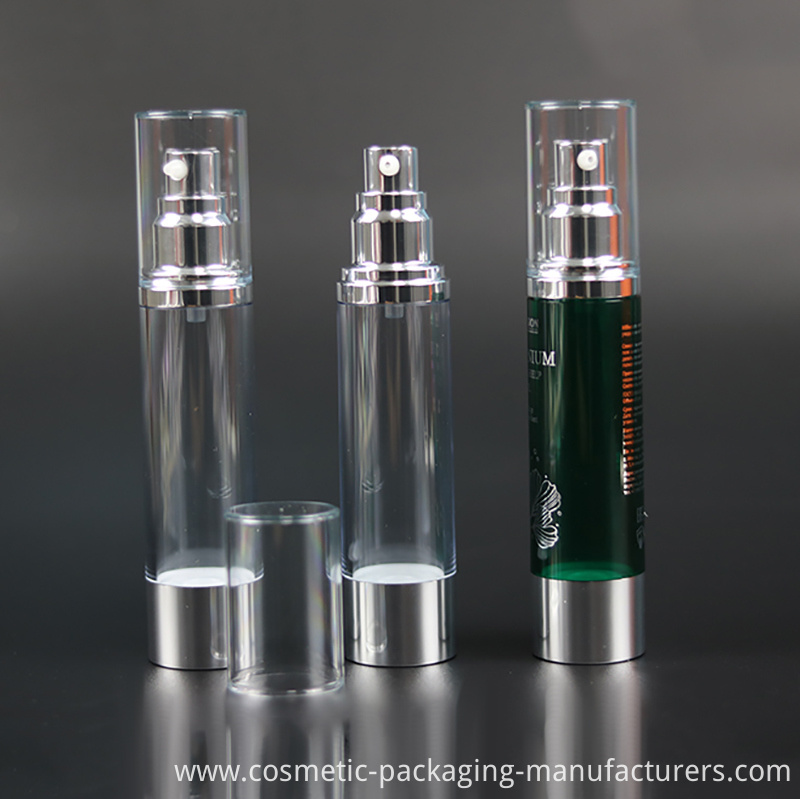 Sample Free Provided Luxury Custom Plastic Airless Pump Bottle for Skincare (NAB25)